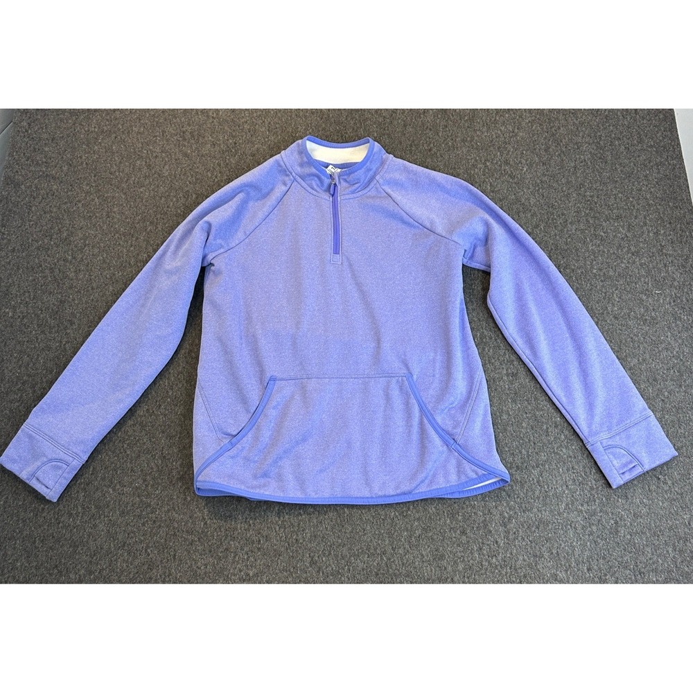 Athleta Girl Plush Crush Fleece Half Zip Pullover Purple Heather Jacket XXL 16 - Picture 14 of 14